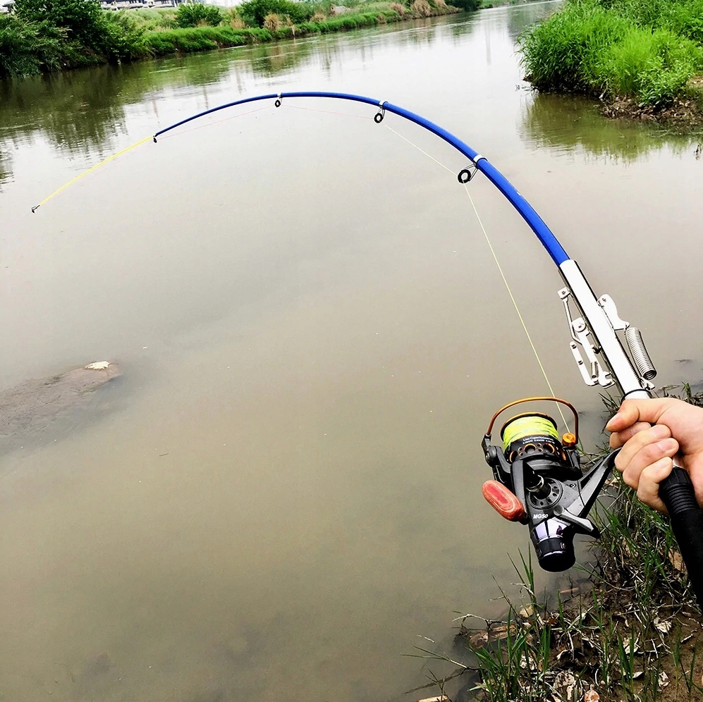 WĘDKA TELESKOPOWA SAMOZACINAJĄCA AUTOMATYCZNA+ PODPÓRKA c.w 30-120g dł 2,1m Pokrowiec w zestawie tak