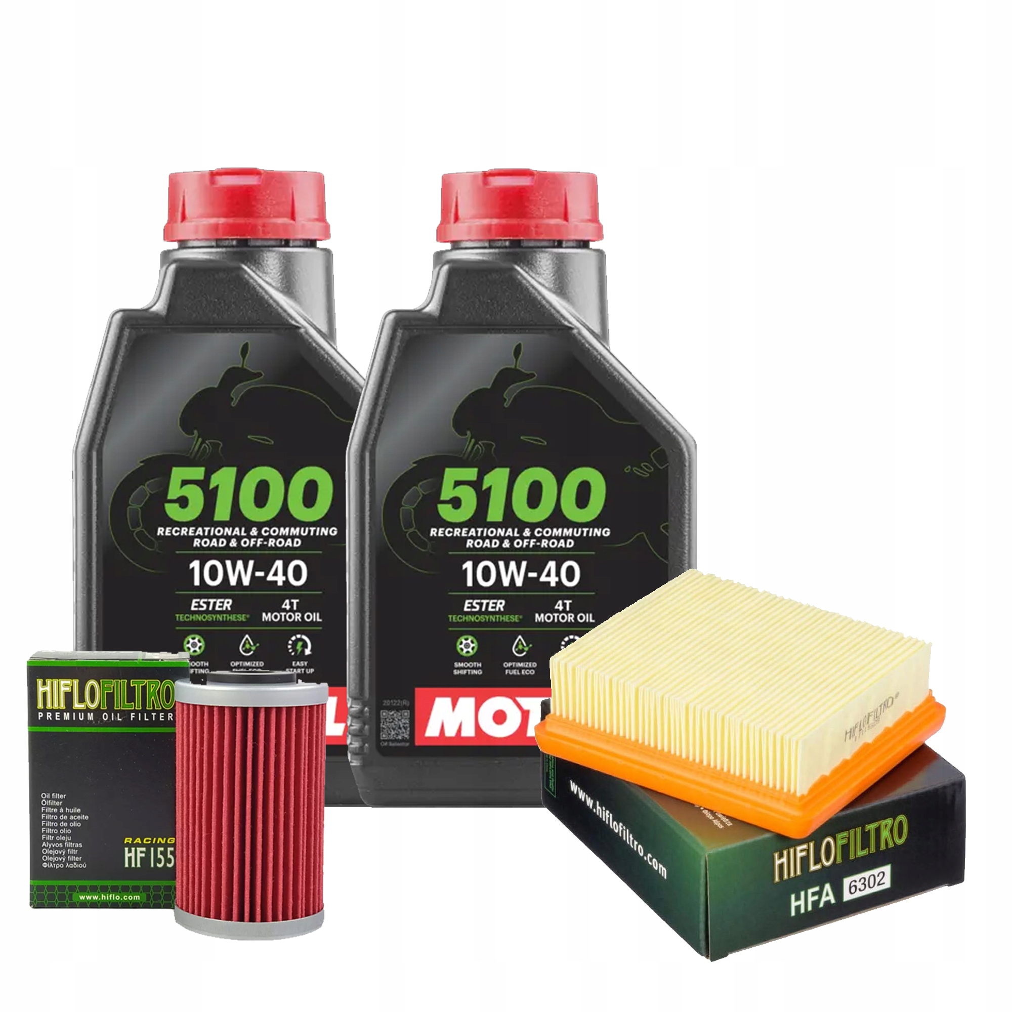 Zestaw Olej Motul 5100 10W40 Filtr oleju powietrza do Ktm Duke 125 11-16