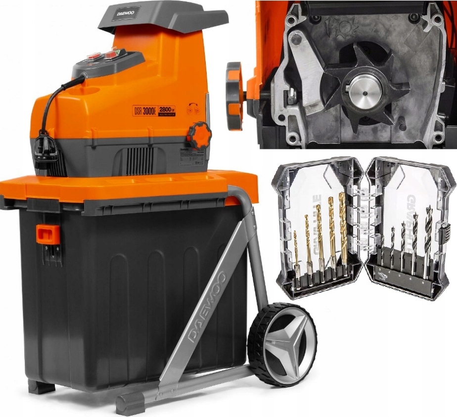DAEWOO ROZDRABNIACZ DO GAŁĘZI RĘBAK FREZOWY 3000E+ ZESTAW WIERTEŁ GRAPHITE