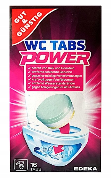 

G&g Wc Tabs tabletki do wc 16szt z Niemiec