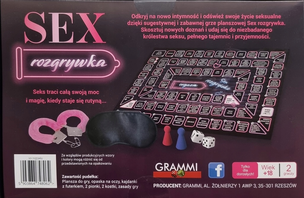 GRA SEX ROZGRYWKA PLANSZOWA EROTYCZNA DOROSŁYCH Nazwa Sex Rozrywka