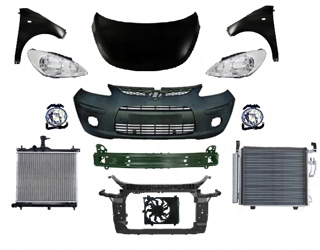 HYUNDAI I10 PA 2008-2011 КОМПЛЕКТ ПЕРЕД КАПОТ