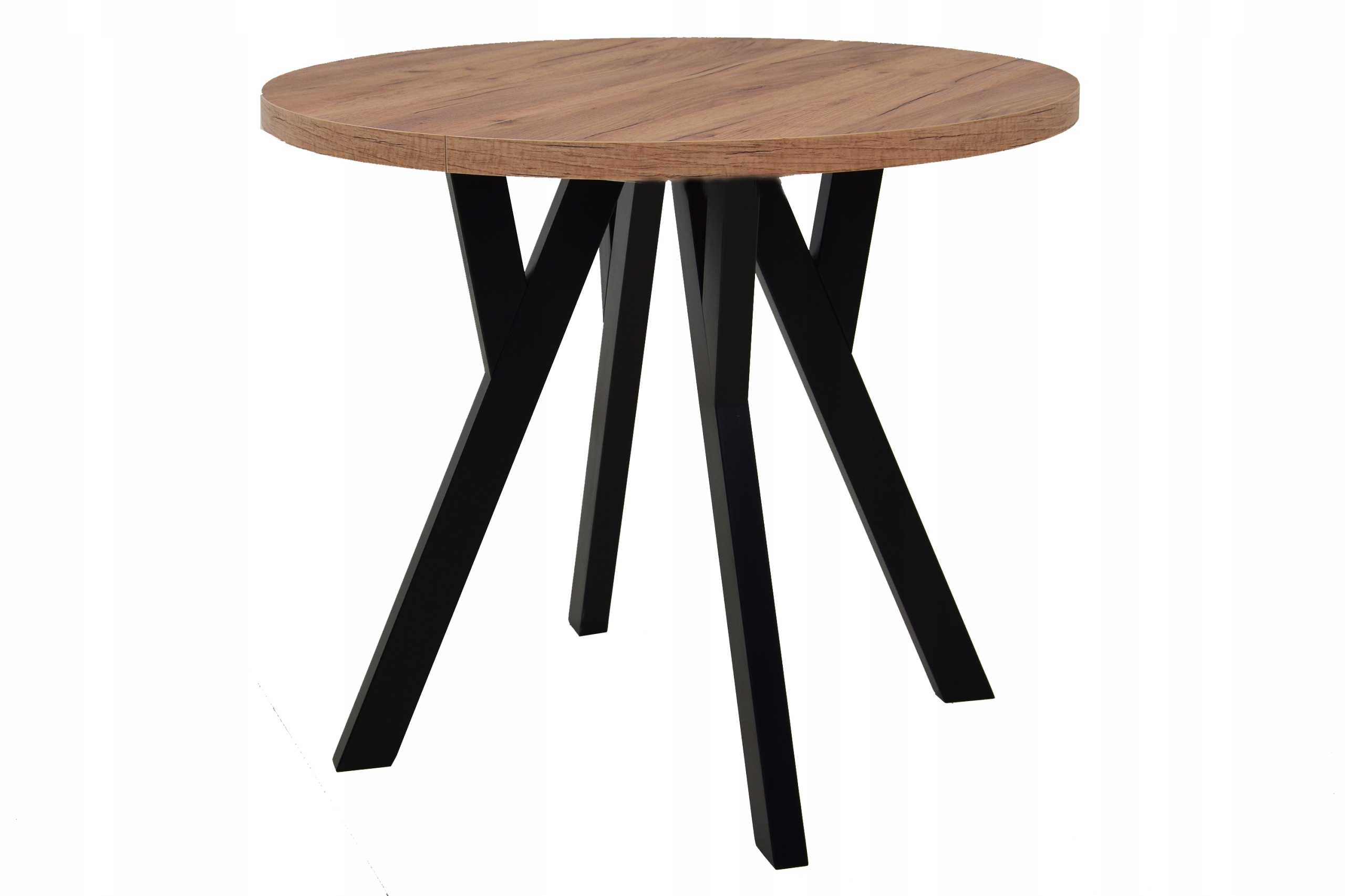 Nowoczesny okrągły stół rozkładany S-14 Ø90/190 loft blat Craft