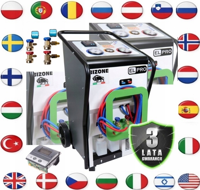 Stacja klimatyzacji ELPRO FREDDO R134a/1234yf F-gazy automat włoska