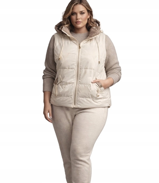 Prošívaný vesta Plus Size stylový Agrafka 6XL
