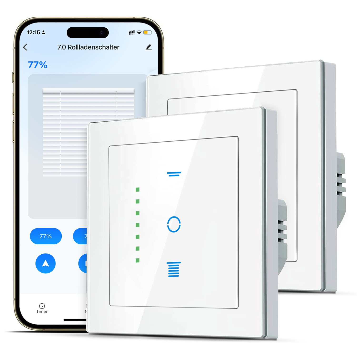 Časový Spínač Rolet 7. Generace Ovládání Rolet Smartercurry Wifi 2 Ks