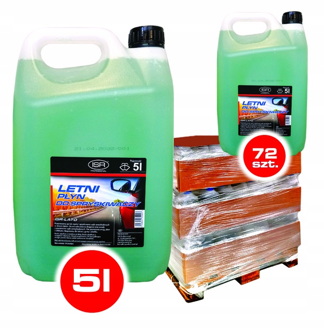 PŁYN DO SPRYSKIWACZY LETNI PÓŁPALETA 72x5L