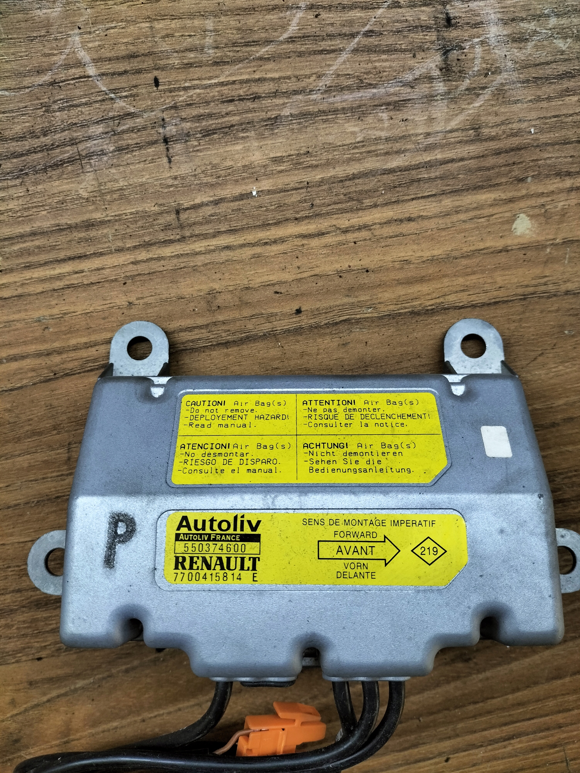 TWINGO подушки безопасности 7700415814E Autoliv