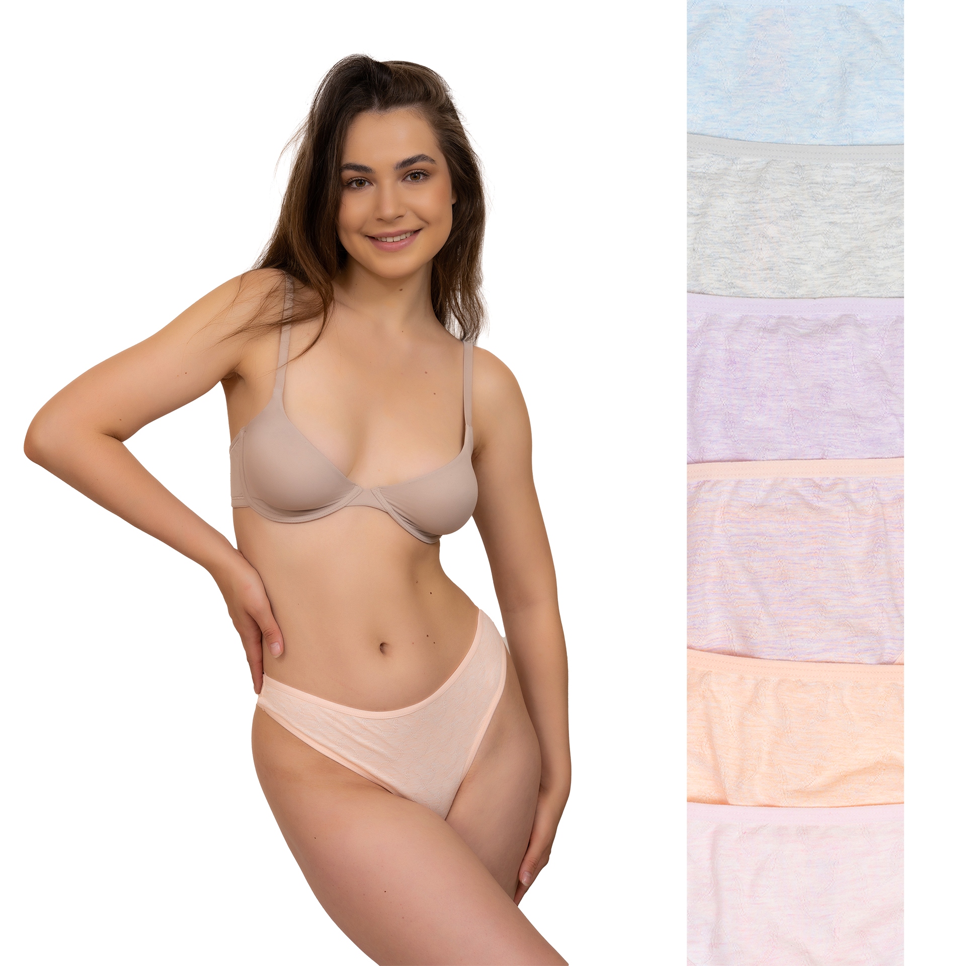 

Seksowne Bawełniane majtki Damskie Stringi 6PACK