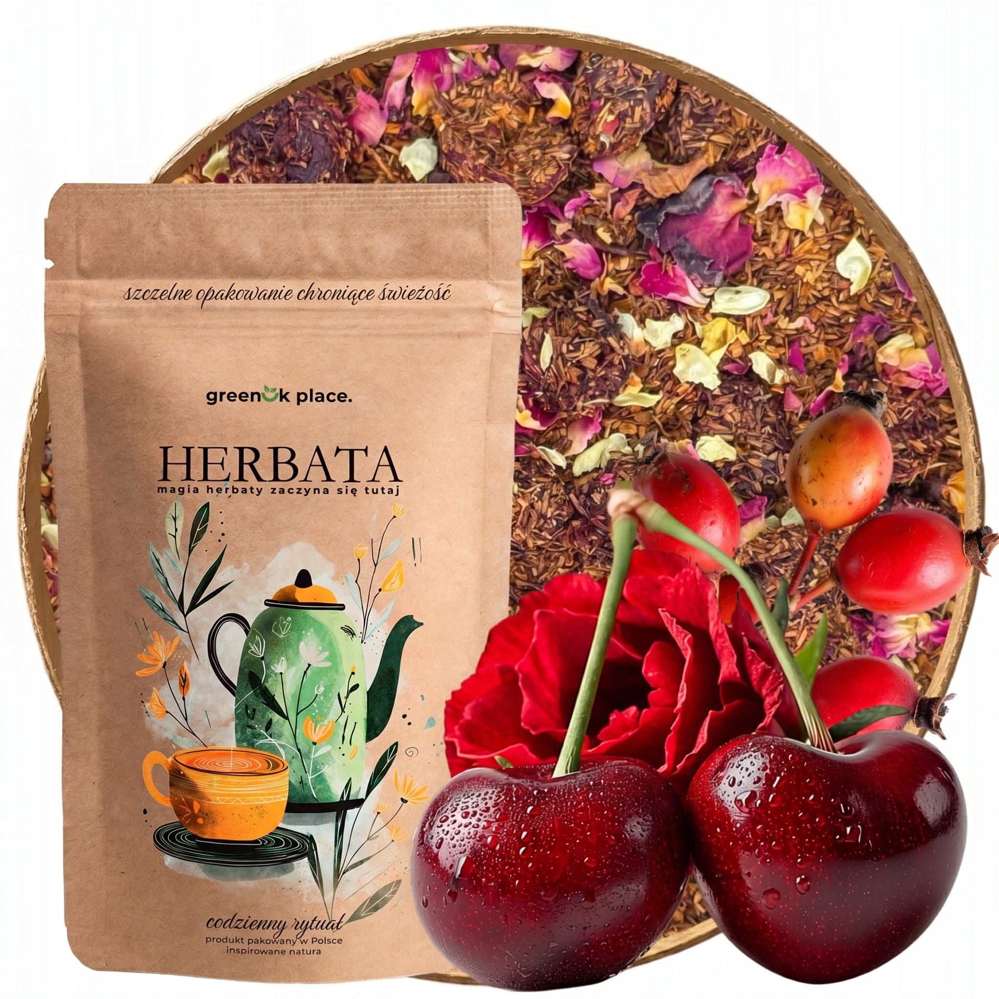 Čaj Rooibos Višeň V Čokoládě 1000 g ovocno-květinový Bez Kofeinu