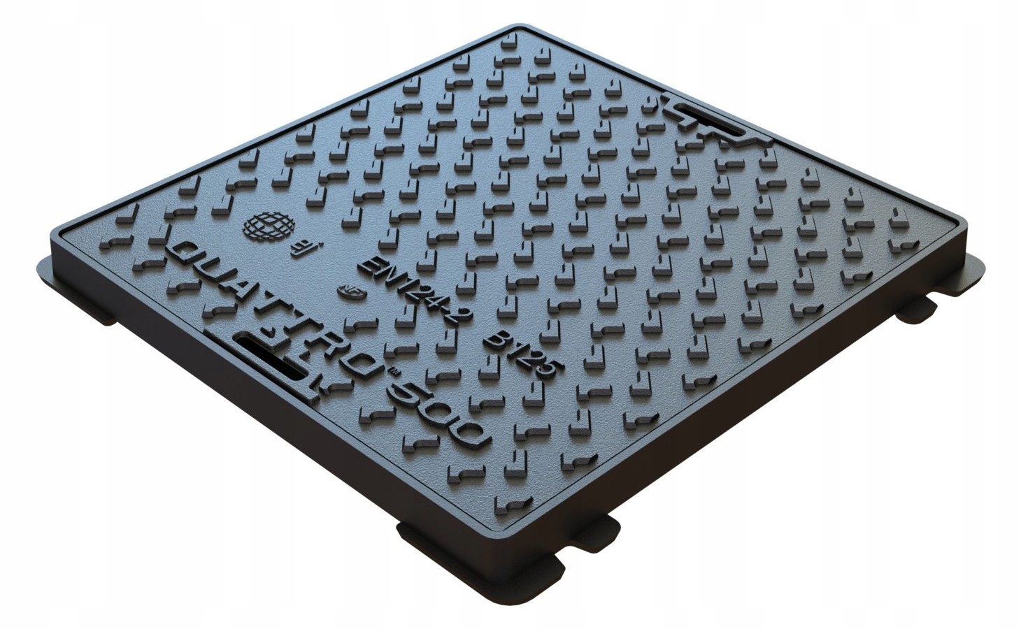 Litinový Chodníkový Poklop Revizní kryt 400x400 třída B125 (HY40)