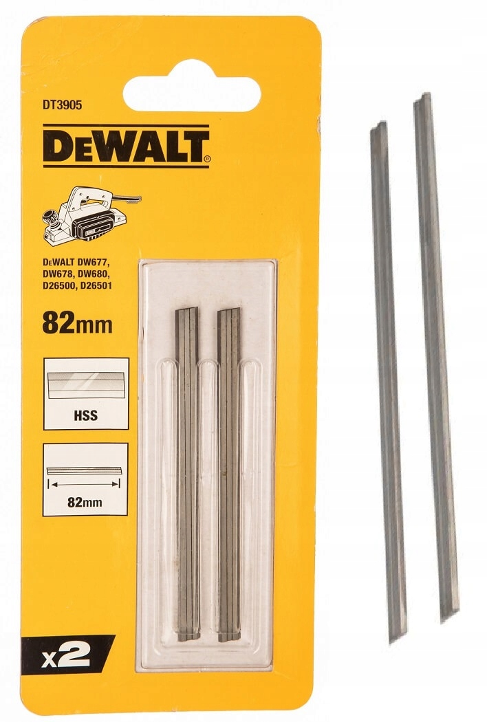 

DeWALT DT3905 Noże Ostrza Do Struga 82mm Hss