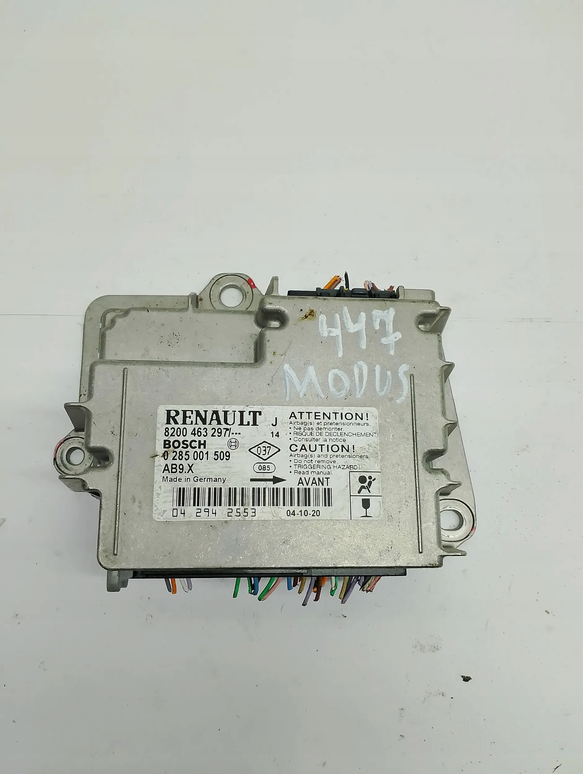 Module SENSOR AIR BAG RENAULT MODUS 0285001509