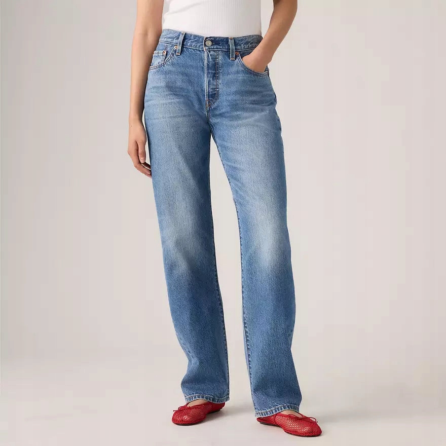 Levis Džíny Mom Jeans Vysoký Pas Dlouhé Modré 26/32 Xta