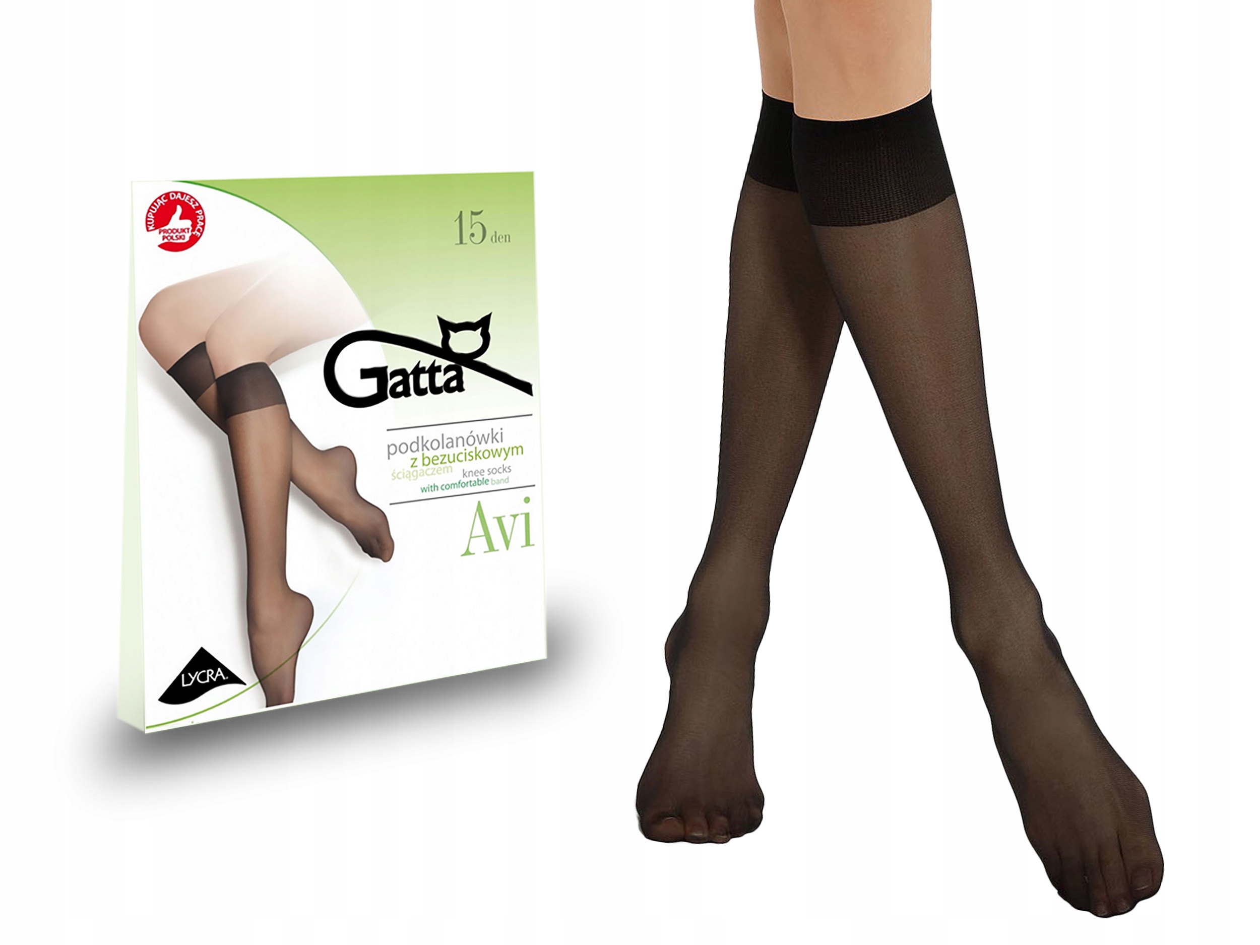 

Gatta Avi podkolanówki lycra 2 pary, 15 den czarny