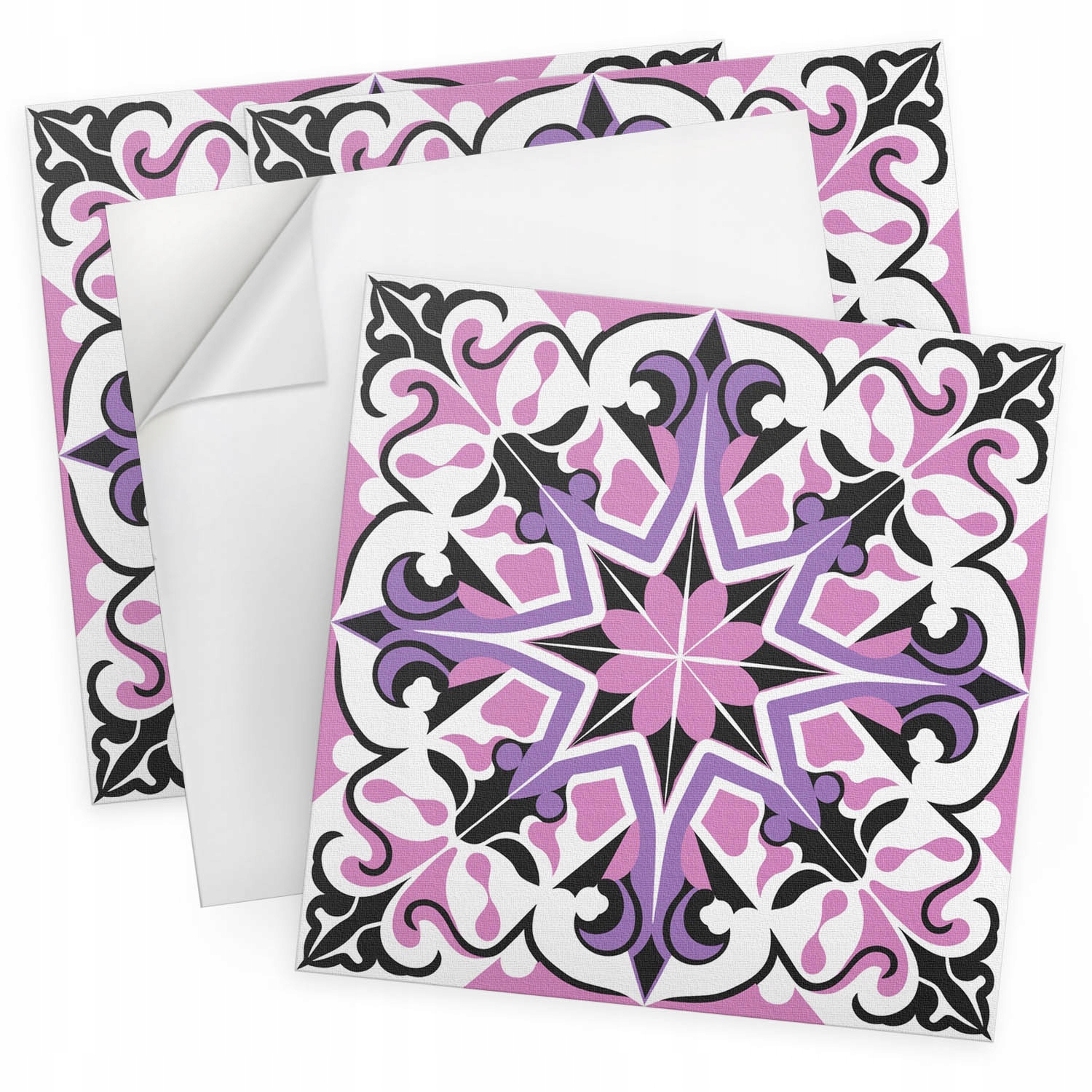 Balíček Pvc vinylových panelů Květinový vzor s hvězdou 4 ks 50x50 cm