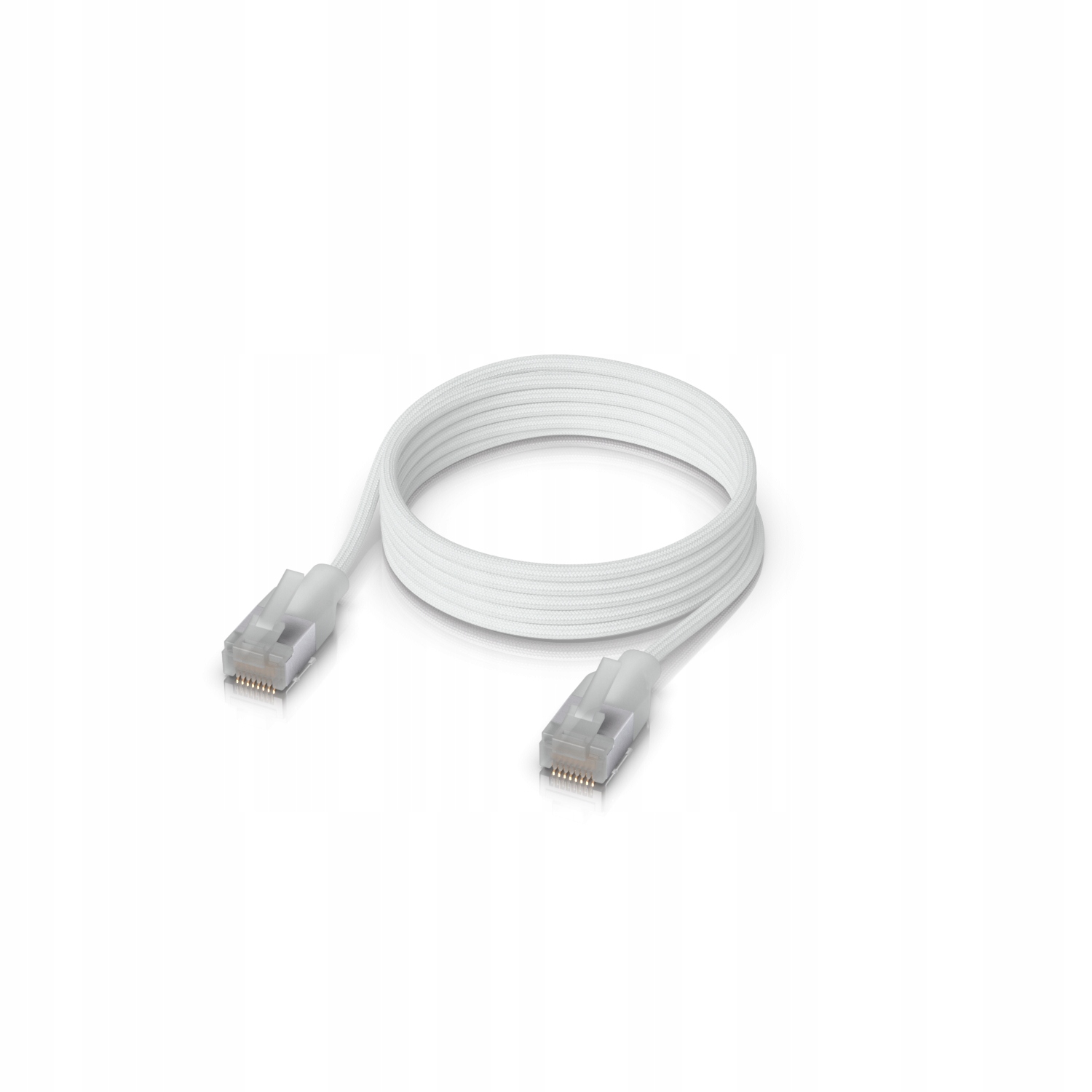 Ubiquiti UACC-Cable-Patch-EL-C6A-0.15M-W Ultra-thin braided patch cable, designed and optimized for 10 GbE networking Translucent booted RJ45 for optimal Etherlighting brightness — 5