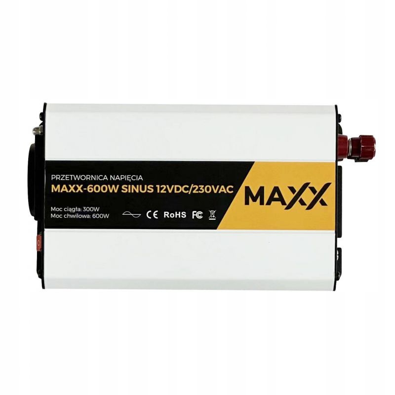Menič napätia Maxx 600W Čistá sínusoida 12VDC/230VAC [300W/600W]