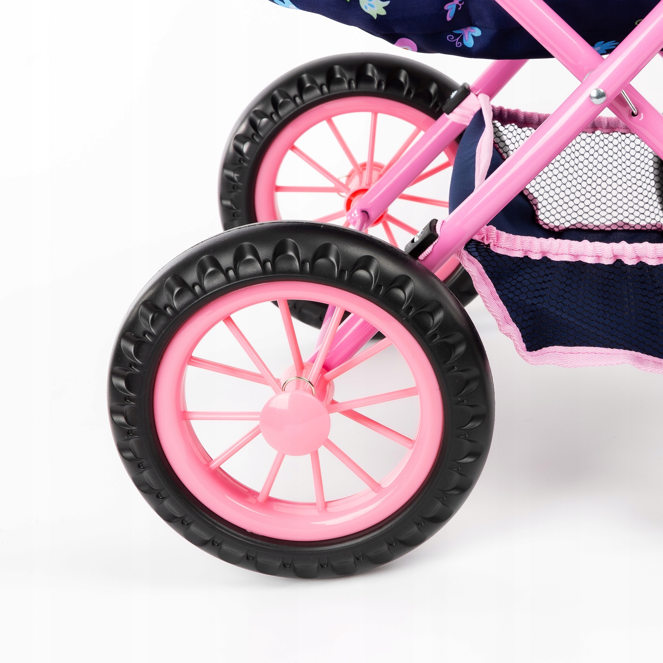 KINDERPLAY WÓZEK DLA LALEK GŁĘBOKI GONDOLA SKŁADANY TORBA REGULOWANA RĄCZKA Głębokość produktu 33 cm