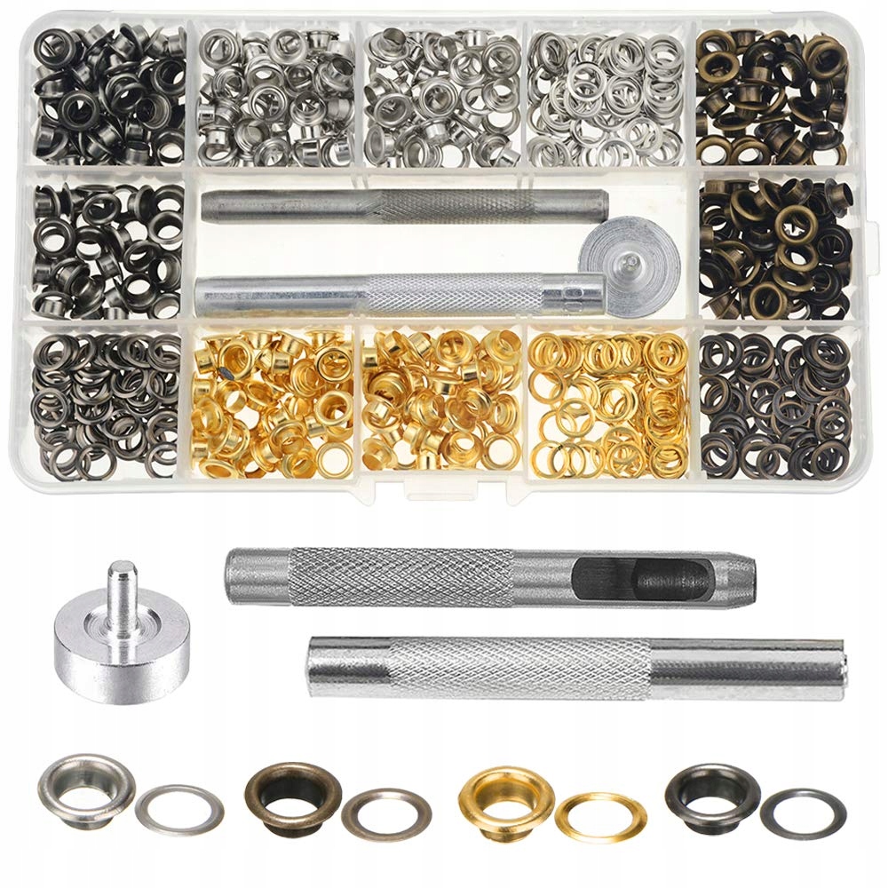 

Zestaw Oczka Dziurkacz Napy Plandeki 400szt 5mm