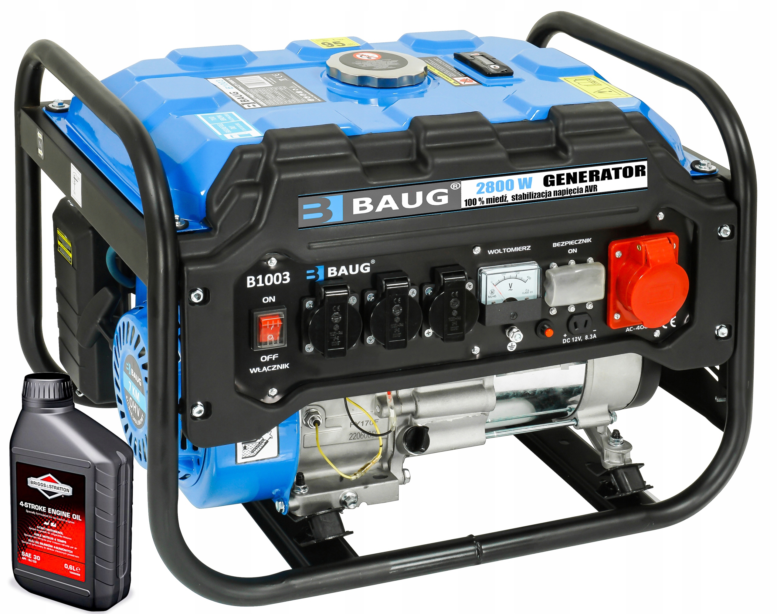 AGREGAT PRĄDOTWÓRCZY 2800 W GENERATOR PRĄDU 7 KM Marka Baug