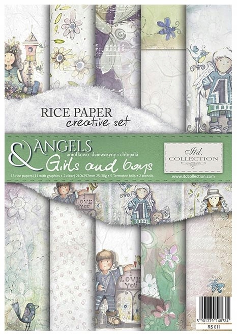 Rýžový papír kreativní sada RS011 Andělsky