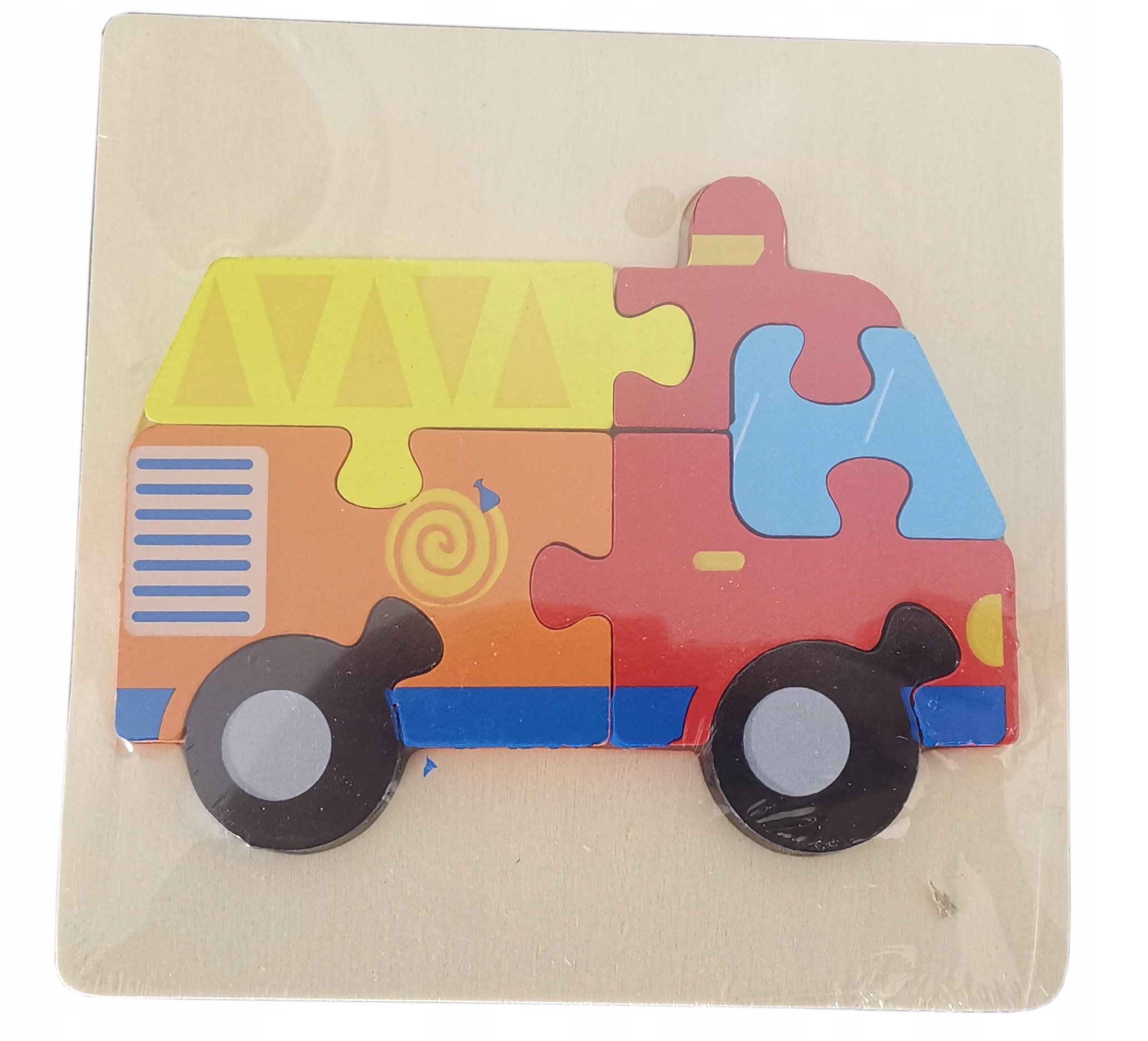 

Edukacyjna drewniana układanka puzzle Straż 7 El