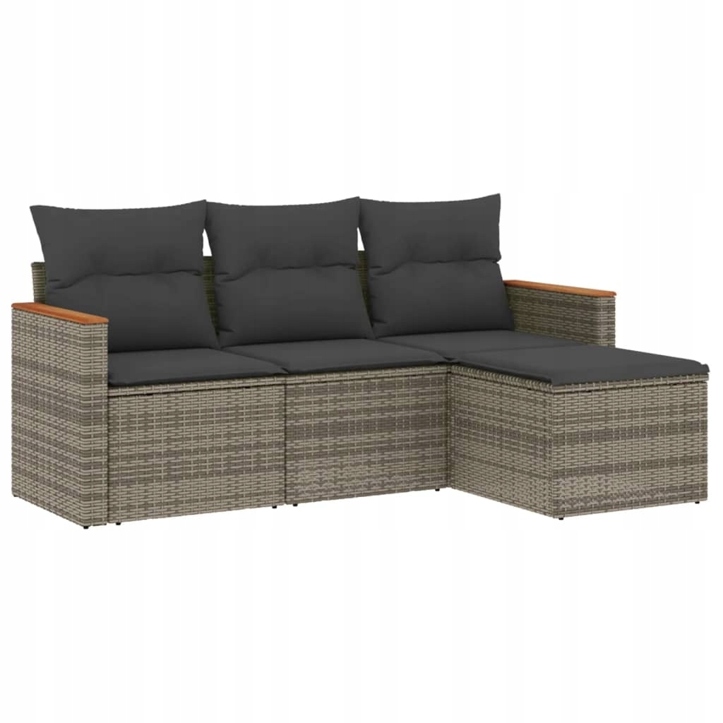 Set zahradního nábytku VidaXL technorattan vidaXL šedý 4 el.