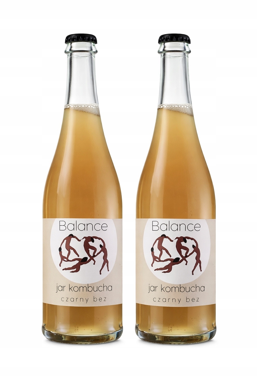 Balance Kombucha Bio Sada 2 x 750 ml Černý Bez Přírodní Zdravý nápoj