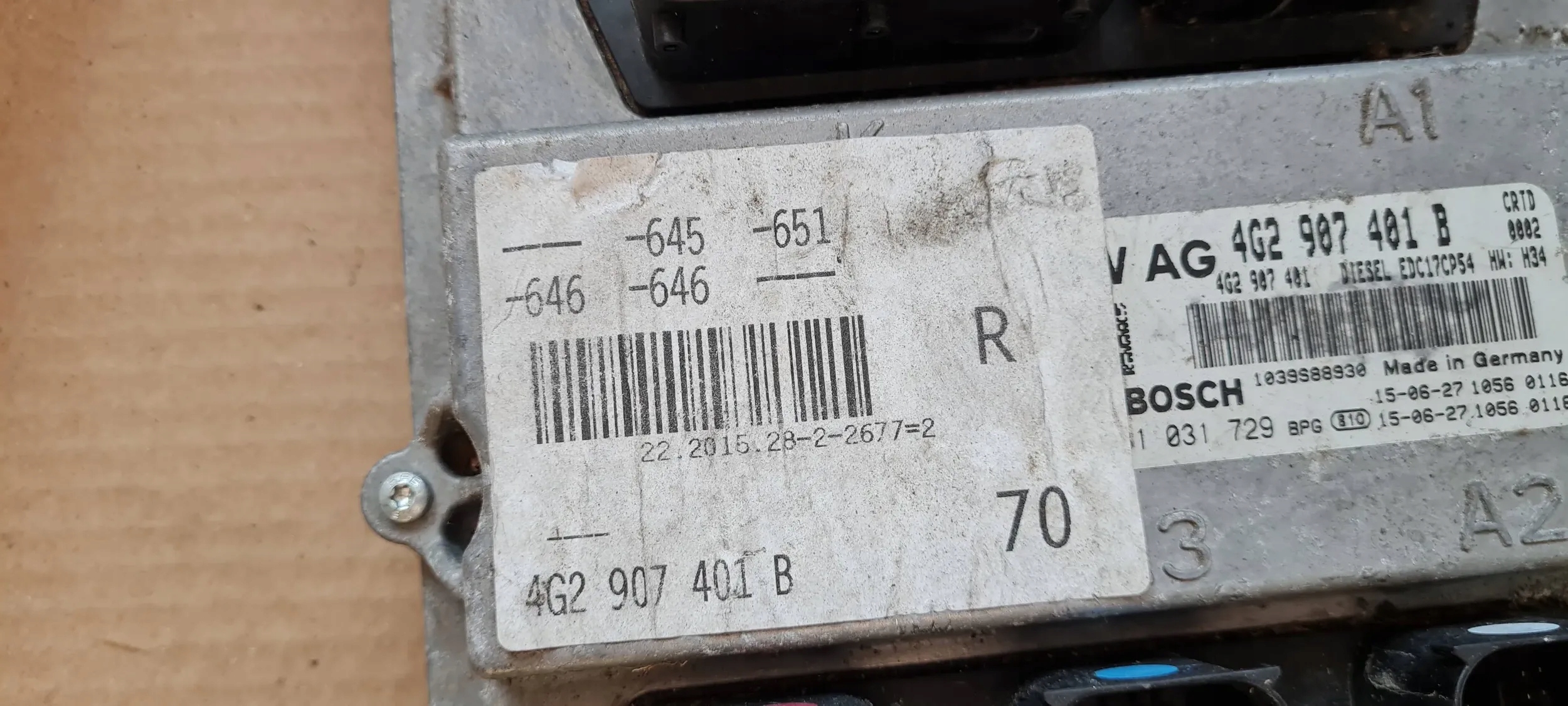 A6 C7 4G LIFT computer control unit of the engine 3.0 TDI CRT 4G2907401B
