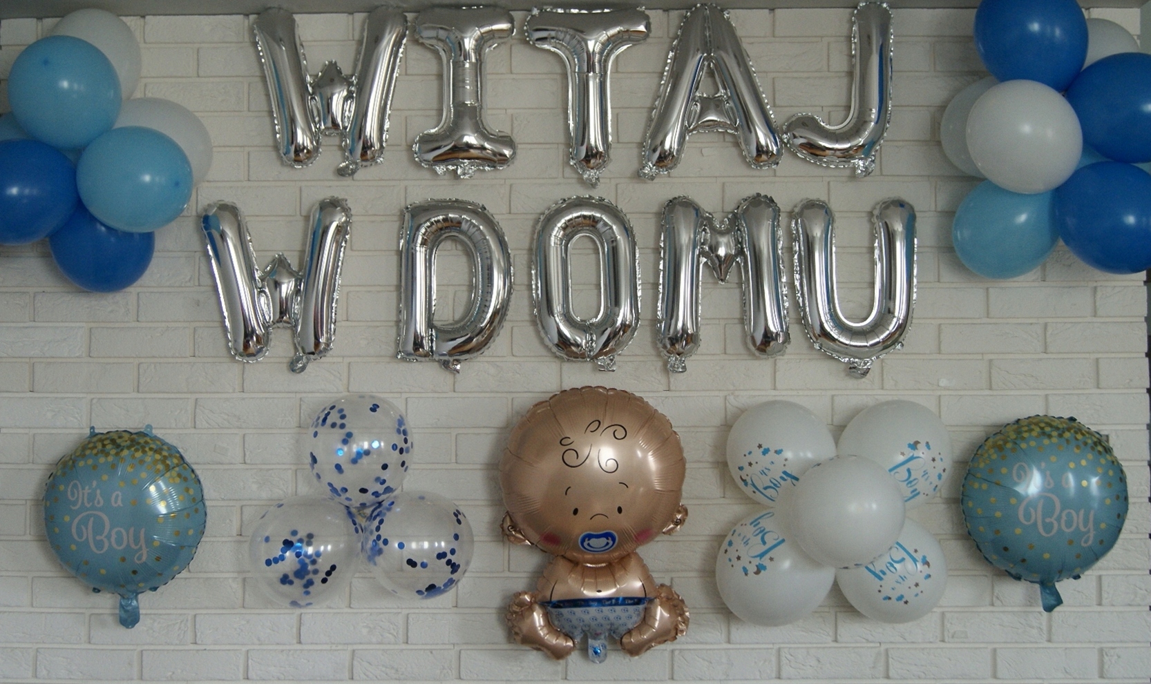 Witaj w Domu Zestaw Balony Narodziny Baby Shower Marka Godan