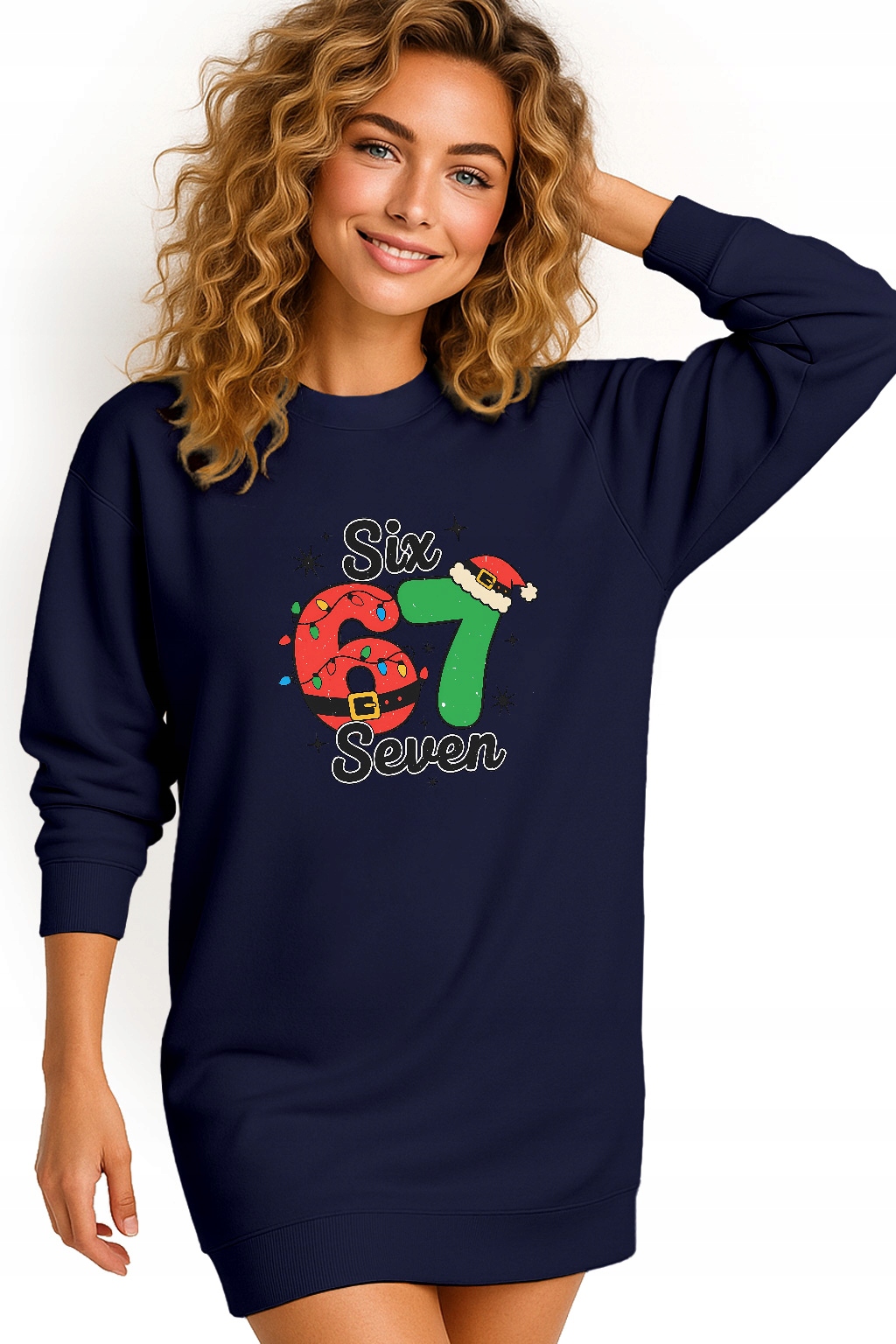 Mikina Vánoční Oversize Šaty Six Seven 67 Dárek K Vánocům M