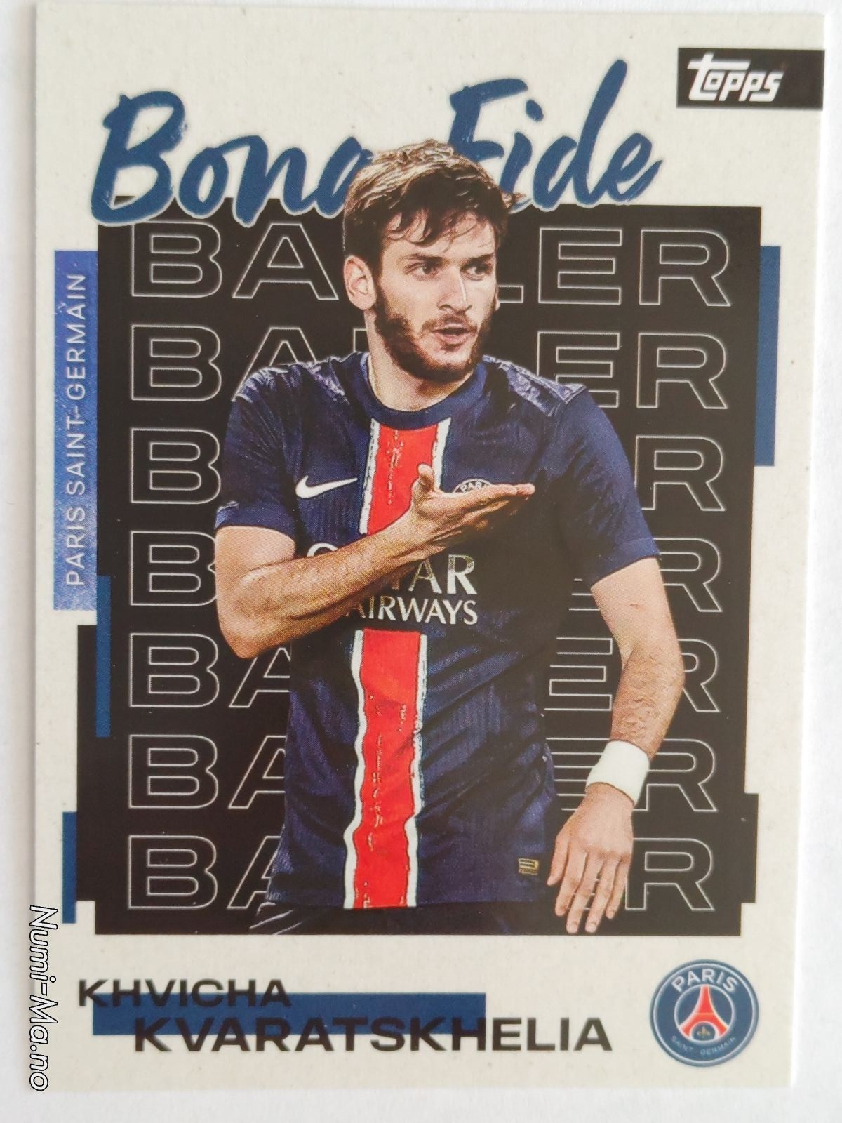 Topps Team Set Psg 2025-26 NR.025 Bona Fide Kvaratskhelia 3390