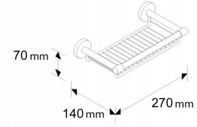 MYDELNICZKA ŚCIENNA MERIDA Kolor chrom