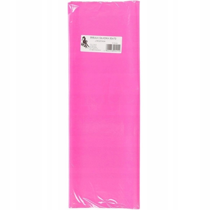 BIBUŁA GŁADKA 50X70CM J.RÓŻOWA 25 ARKUSZY TYMOS