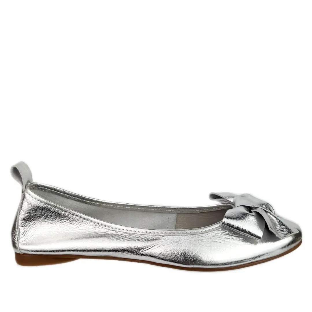 Dámské baleríny Toscanio 2011 stříbrné Velikost 36, Stříbro