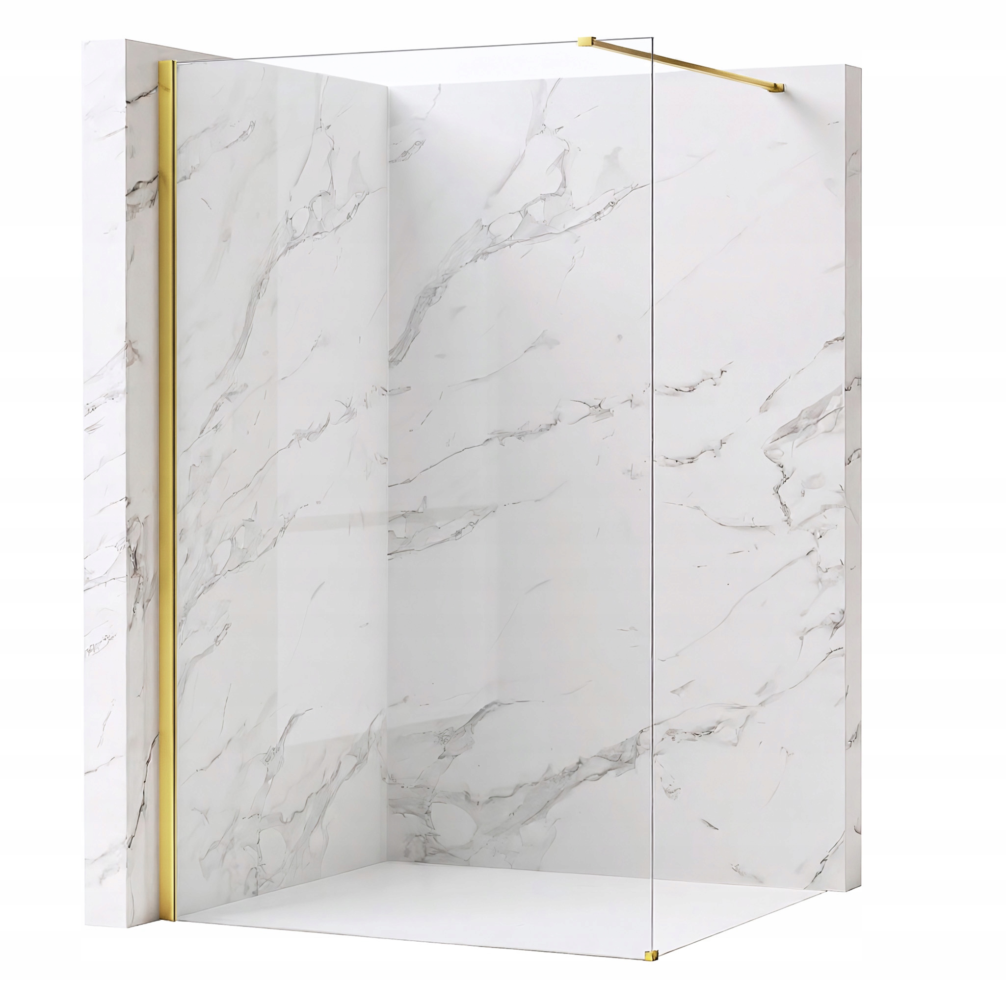 Rea Ścianka Prysznicowa Flexi 80 Transparent Gold