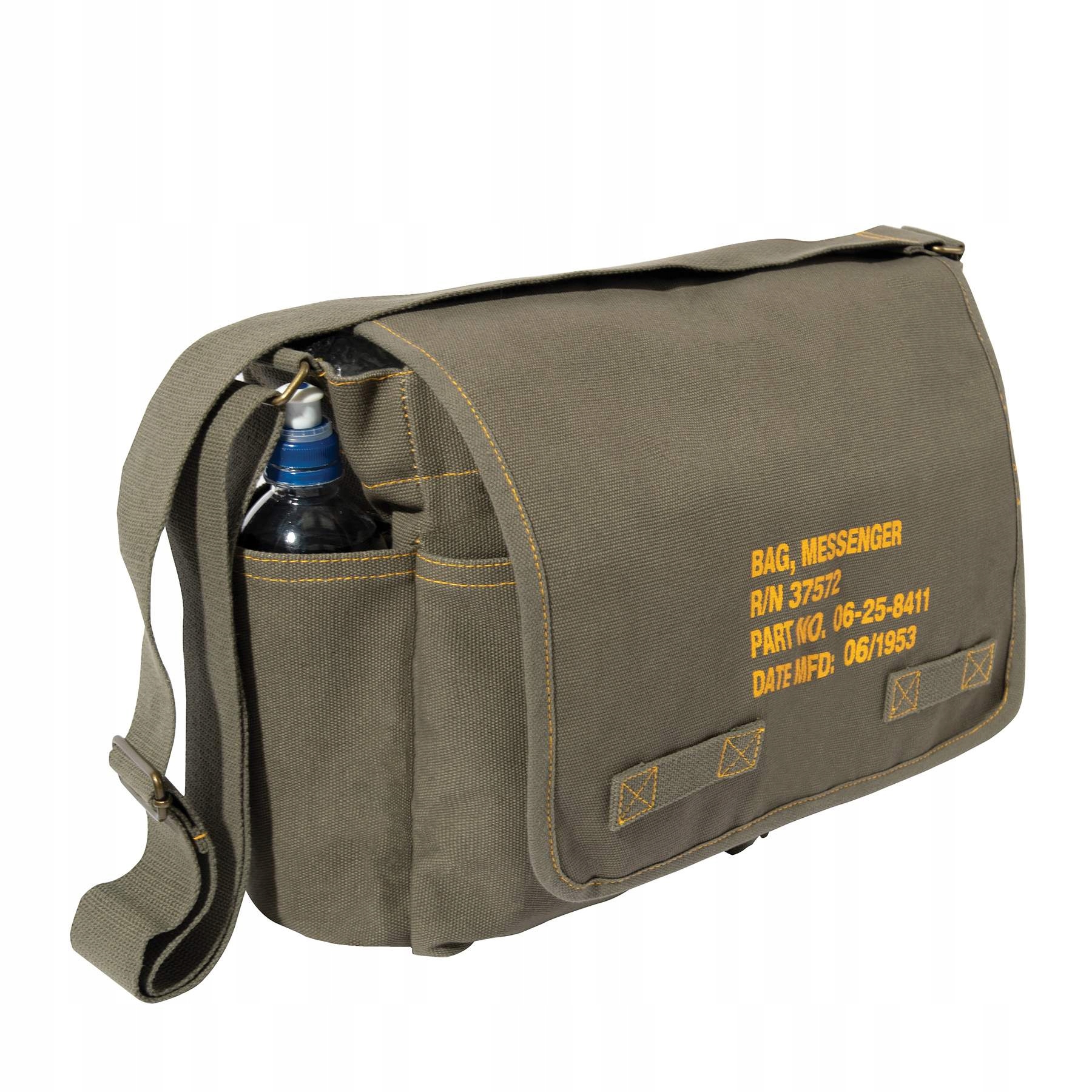 Taška Messenger Canvas Classic Military stencil olivová 15 L