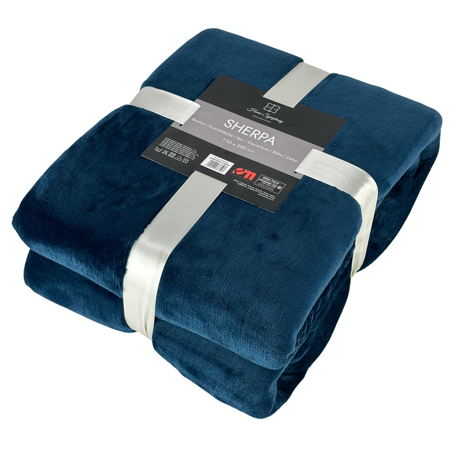 Koc Sherpa Dwustronny Baranek Turkusowy 150x200 cm Marka Euromat