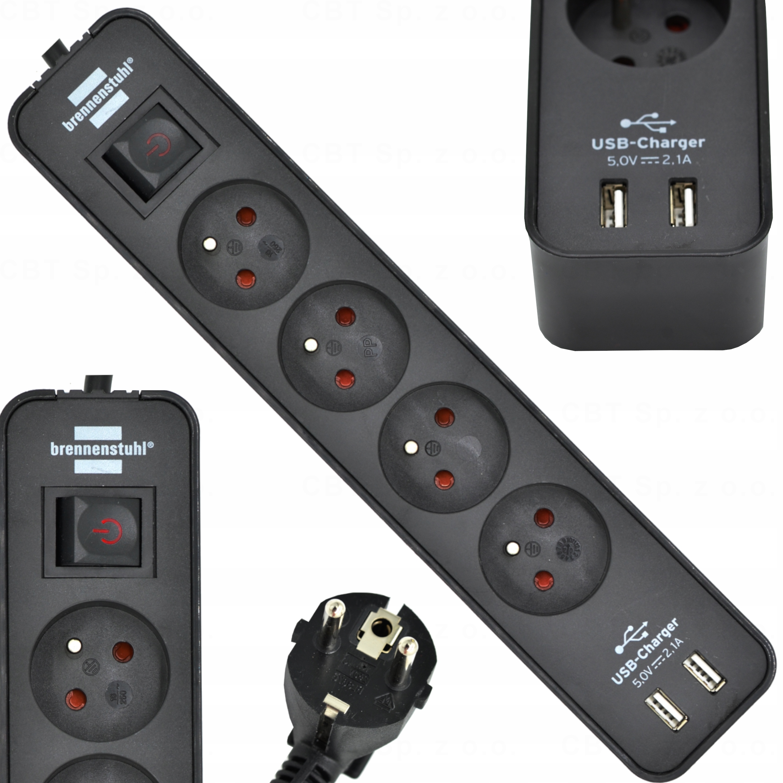 

Brennenstuhl Listwa Zasilajaca Ecolor z Usb 4G