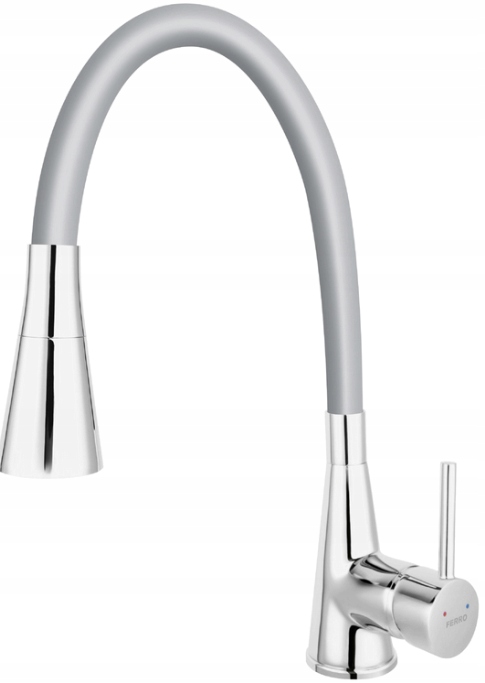 Ferro Bateria kuchenna Zumba II Szara, elastyczna wylewka, stojąca.