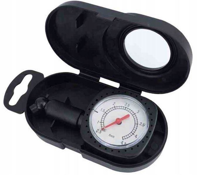 CIŚNIENIOMIERZ DO KÓŁ OPON MANOMETR 4,5 BAR MIERNIK PLASTIKOWY W ETUI Kod producenta 58057