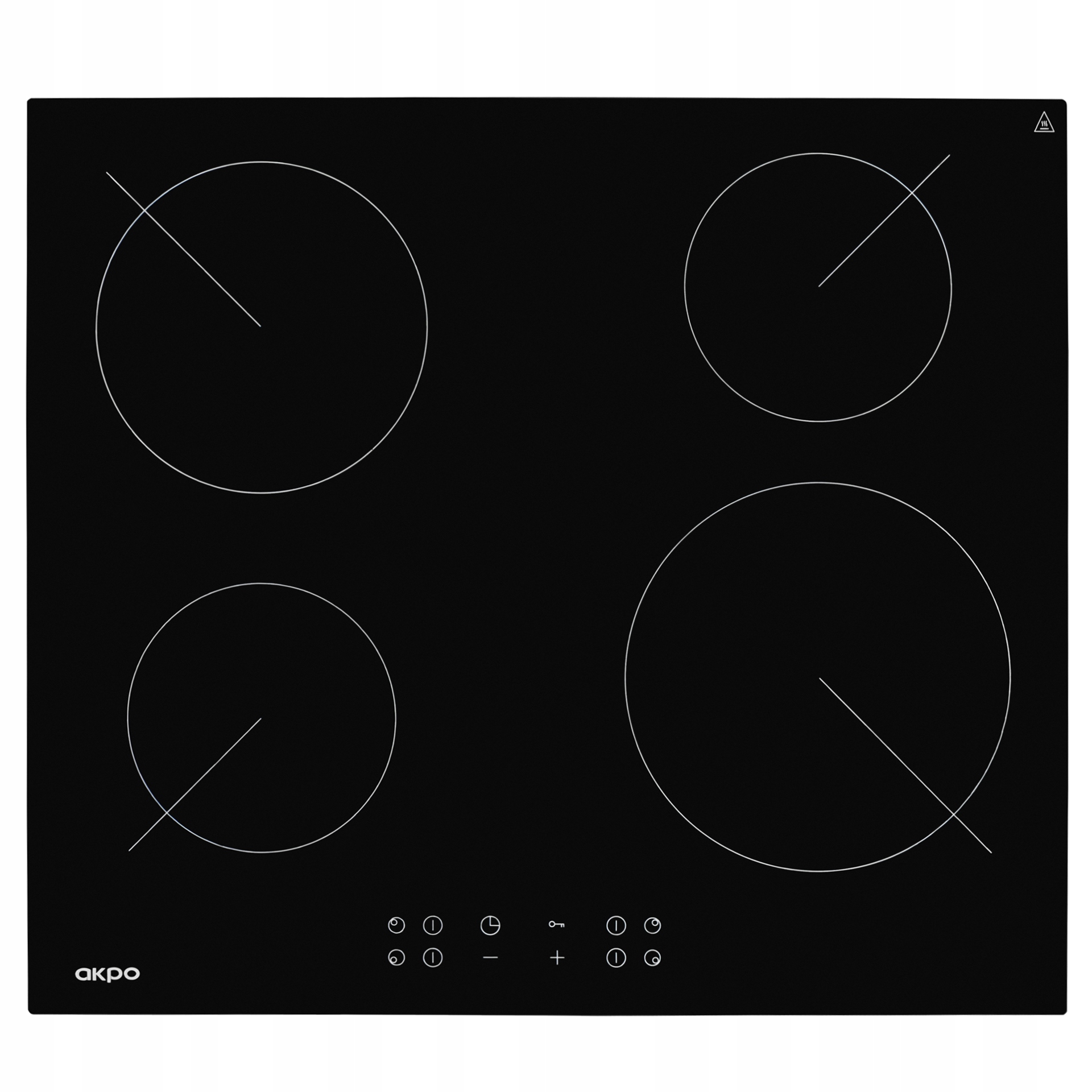 Płyta ceramiczna do zabudowy Akpo Pka 58008/2 4 pola czarna