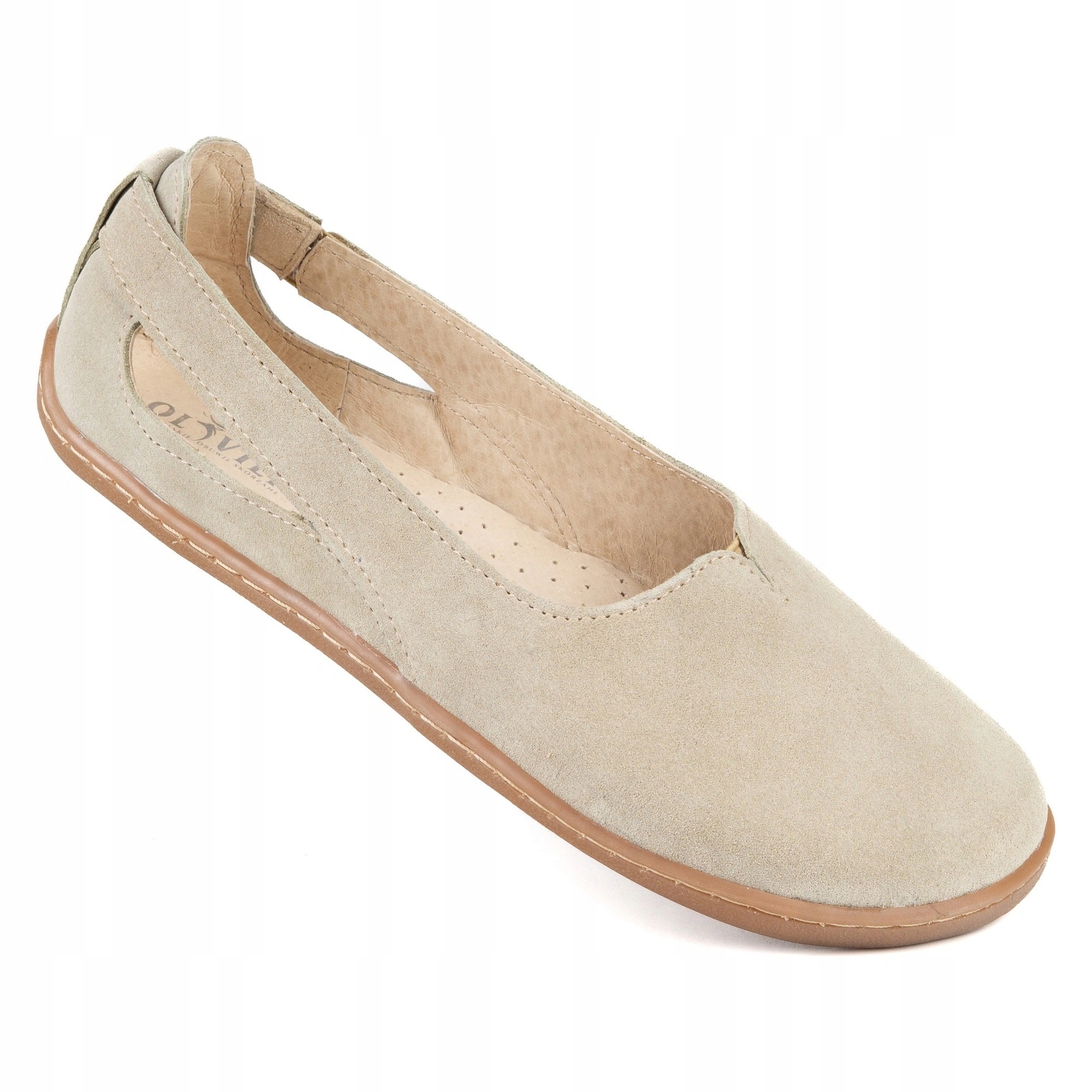 Dámské kožené barefoot baleríny Olivier Flow ecru 42