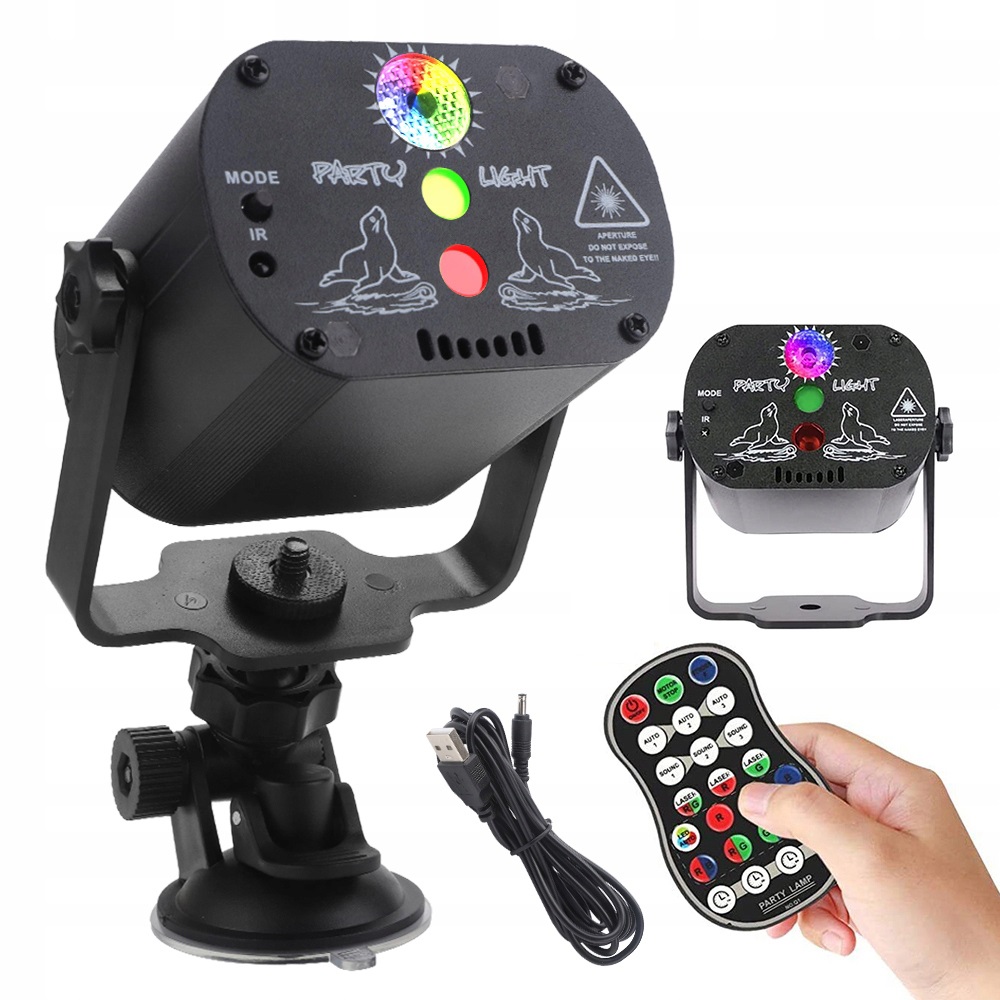 Diskotékový Projektor, Disco Koule, Laser Dálkové Ovládání Rgb, 60 Vzorů