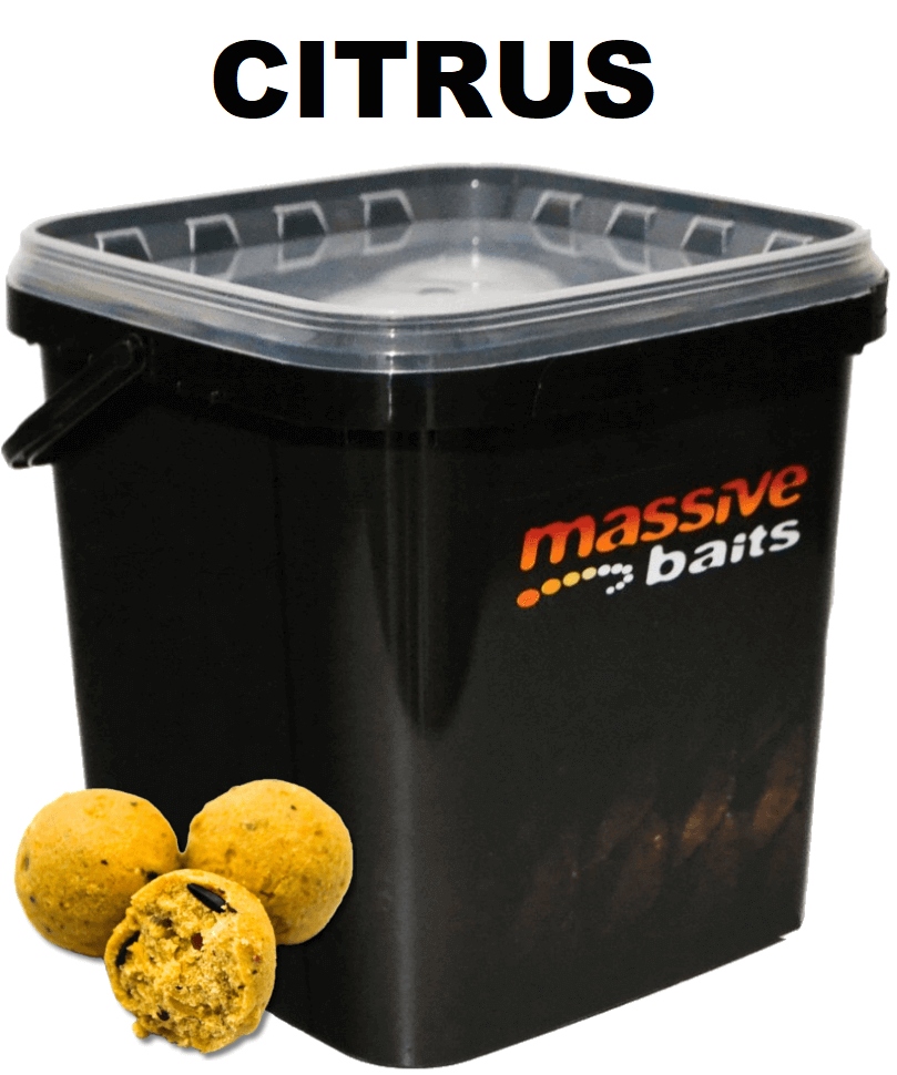 Kuličky Massive Baits Eco 18 mm 10 kg Kbelík Citrus