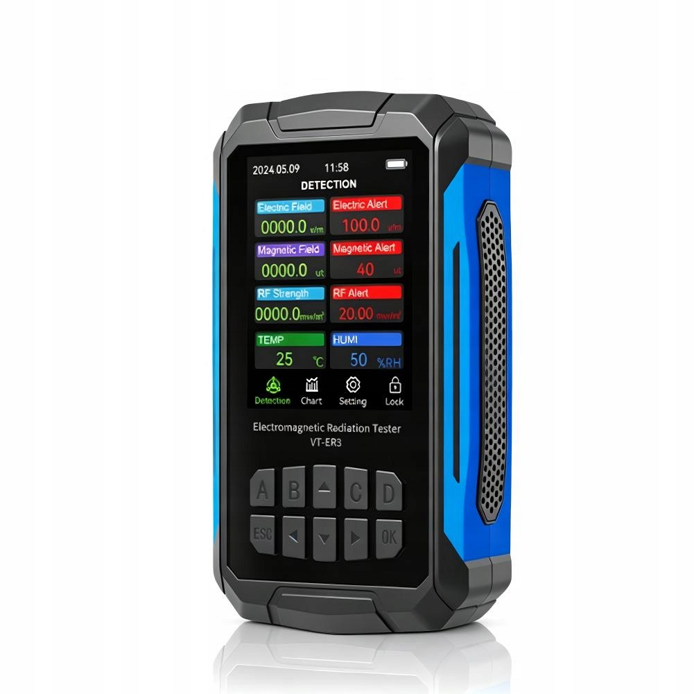 Měřič Záření Emf Rf Detektor Magnetického Pole 5V1 LCD