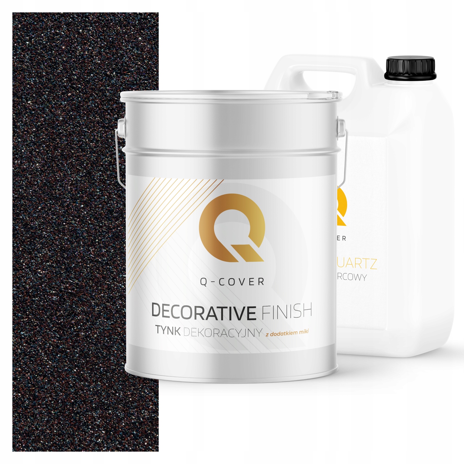 Dekorativní Omítka Set Na 3,5 m2 Tmavě Hnědá Bez Miki Grunt D824