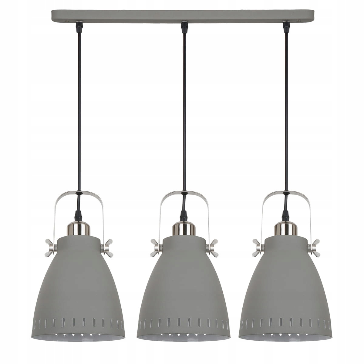Závěsná lampa Italux Franklin industriální šedá