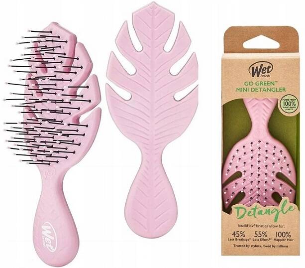 Wet Brush Mini Detangler Go Green - Pink